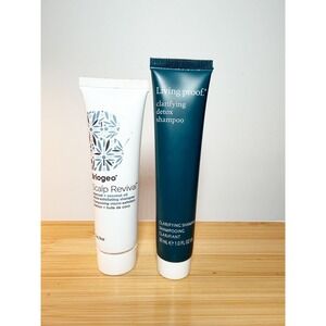 Briogeo Scalp Revival & Living Proof Clarifying Detox Shampoo Travel Duo 1oz